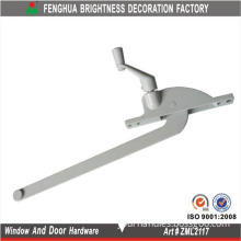 Face mount single dyad arm jalousie window awning operator